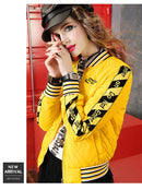 Yellow Winter coat for women short jackets for women Women's Long Sleeve coat Woman clothing Women's top