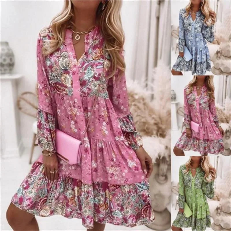 Women's Floral Print Mini Dress