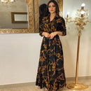 Digital Printed Single Breasted Long Dress Spring Autumn Women New Fashionable Women's Casual Long Sleeved Shirt Collar Dress
