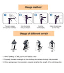 Outdoor Folding Portable Walking Hiking Telescopic Stick