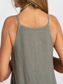 Women Cotton linen Long Slip Dress