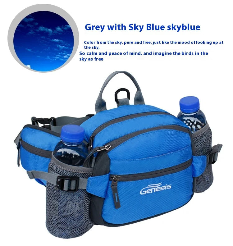 Bike Riding Cycling Running Fishing Hiking Waist Bag Fanny Pack Outdoor Belt Kettle Pouch Gym Sport Fitness Water Bottle Pocket