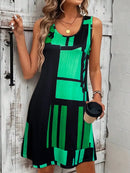 Summer Geometric Pattern Sleeveless Dresses