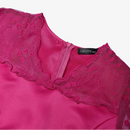 Lace V-Neck Satin Dress