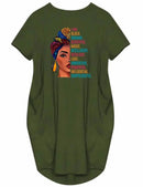 Plus Size Women Short Sleeve O-Neck Loose Dress