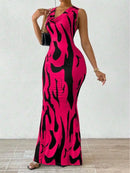 Women Long Sleeveless Midi Dress