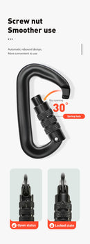 D Shape Safety Carabiner Aluminum Key Hooks