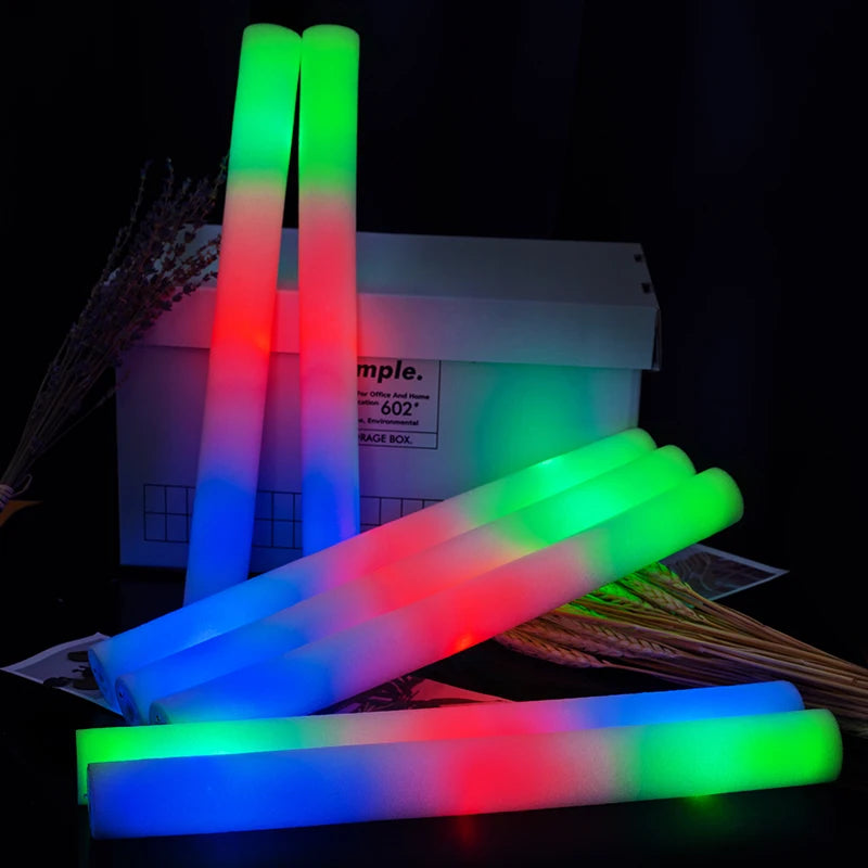 30Pcs RGB LED Glow Foam Stick
