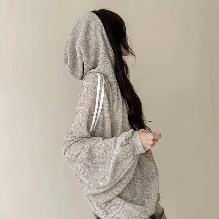 Women Thin Linen Jacket Fashion Ladies Outerwear White Sunscreen Clothing Retro  Loose Long Sleeve Female Knitted Cardigan 2025