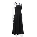 Women's Sleeveless Square Neck Back Lace Dress