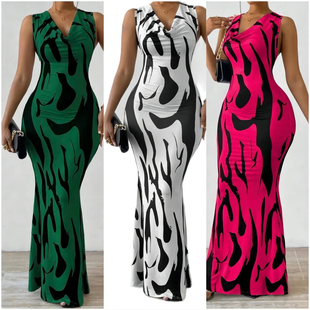 Women Long Sleeveless Midi Dress