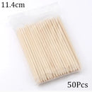 100/50Pcs Orange Wood Nail Sticks