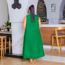 Women Sleeveless Loose 3D Flower O-neck Dress 2025 Summer Bodycon African Street Midi Maxi