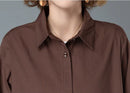 Fashion Single-breasted Solid Color Jackets Tops Female Spring All-match Loose Casual Long Sleeve Pockets Coats Women's Clothing