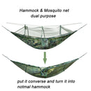 Single and Double Size Nylon Fabric Portable Travel Hammock