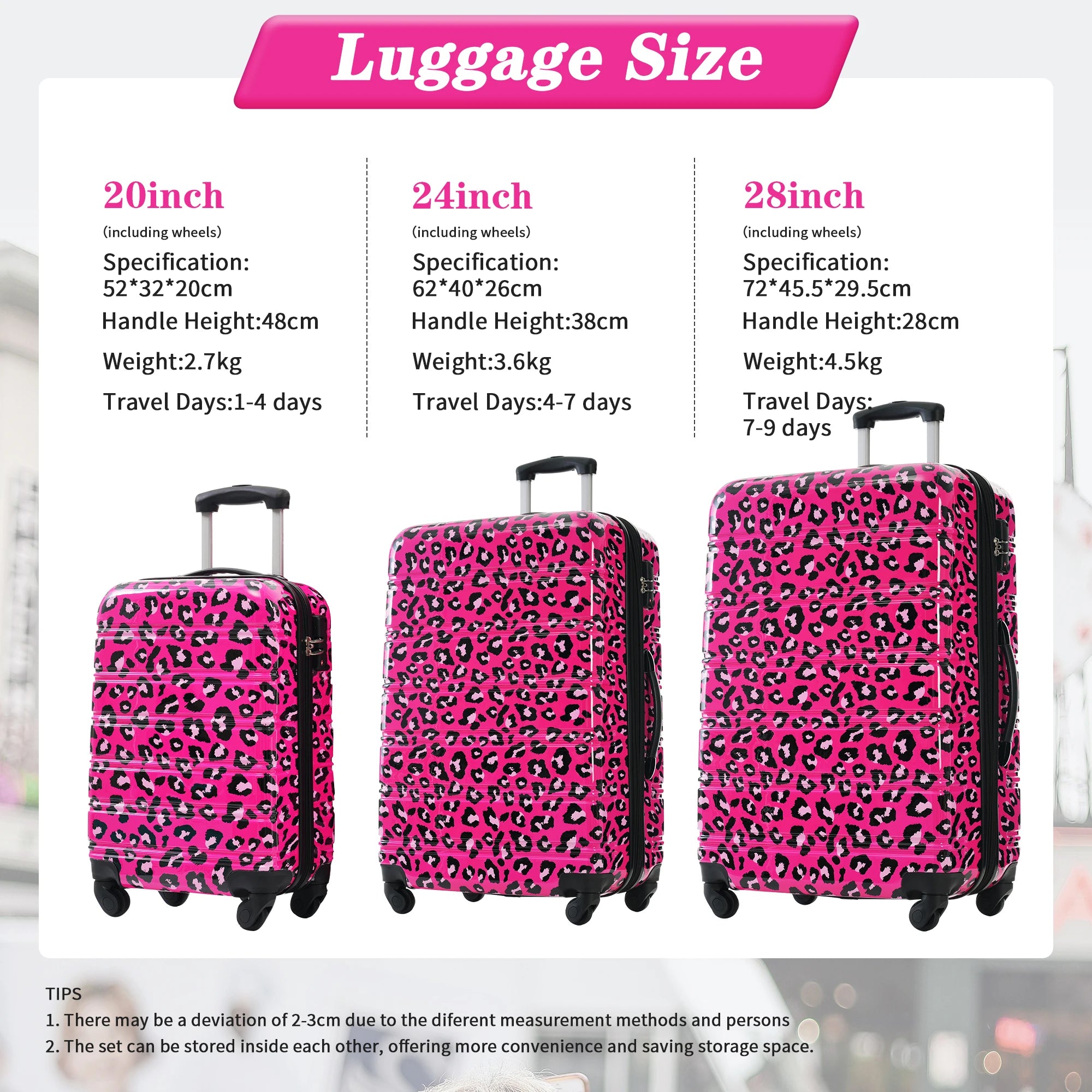 3 pcs Hardshell Luggage