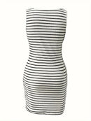 Fashion women's zipper waist knitted hip dress women's short sleeved knitted slim fit hip dress