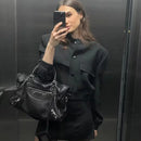 Autumn winter button baseball aviator cropped jackets