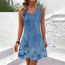 Women Summer Sleeveless Bohemian Dress Exclusive Print Vacation Dress  Birthday Dress for Women Beach Dress Dress for Women