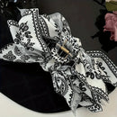 Cotton Cashew Flowers Printing Butterfly Hair Clips