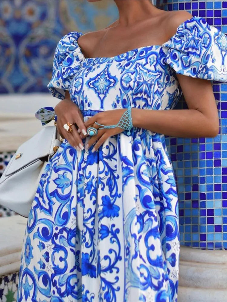 Women Off Shoulder Maxi Dress