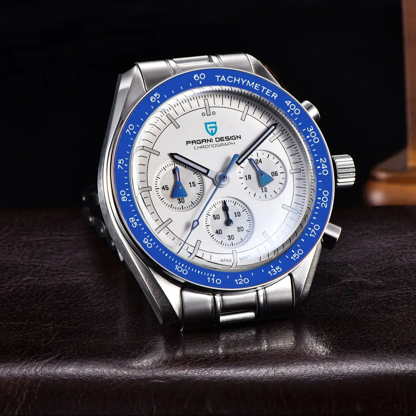 Men's Blue Aerospace Moon Quartz Watch