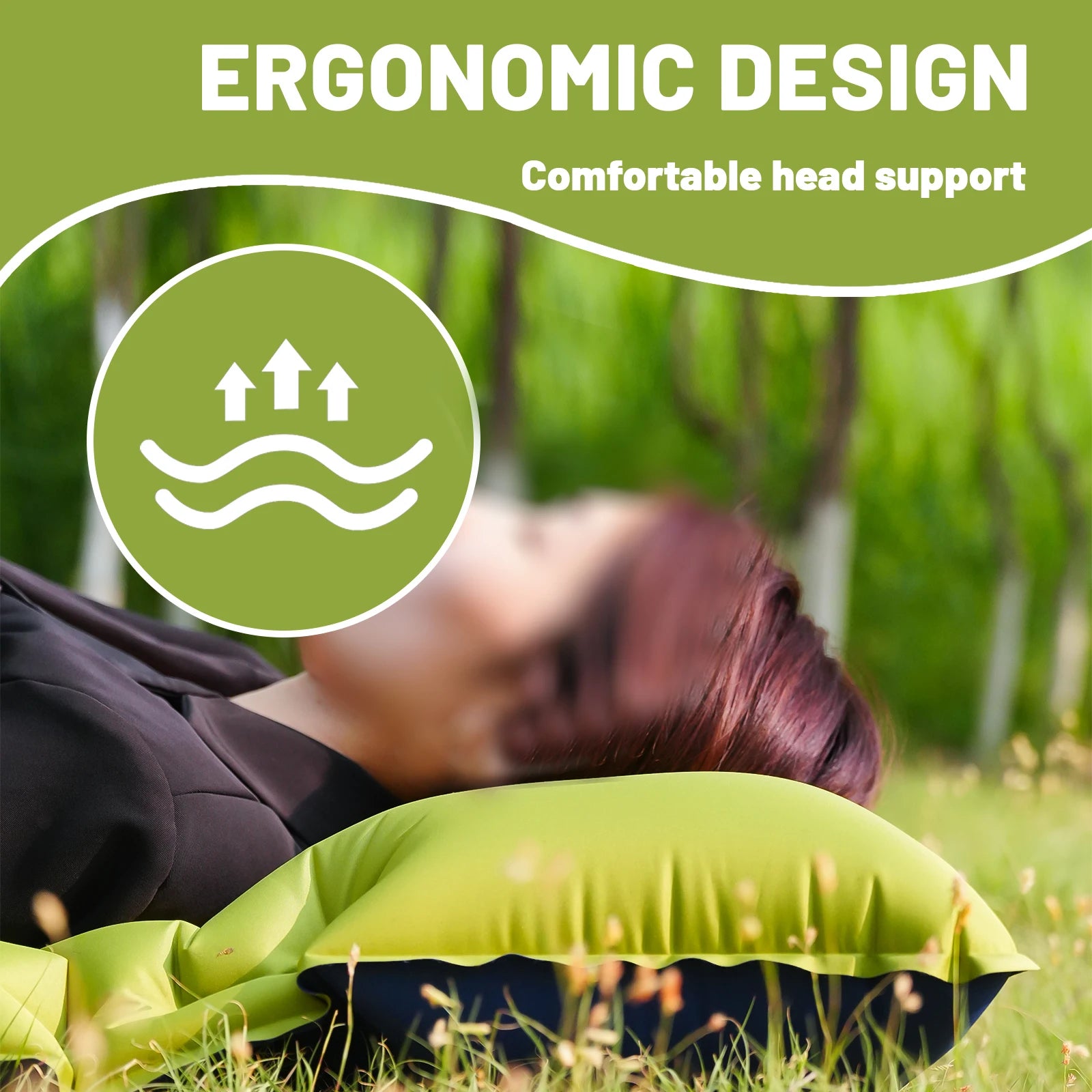 Outdoor camping super thick 4-inch inflatable sleeping mat