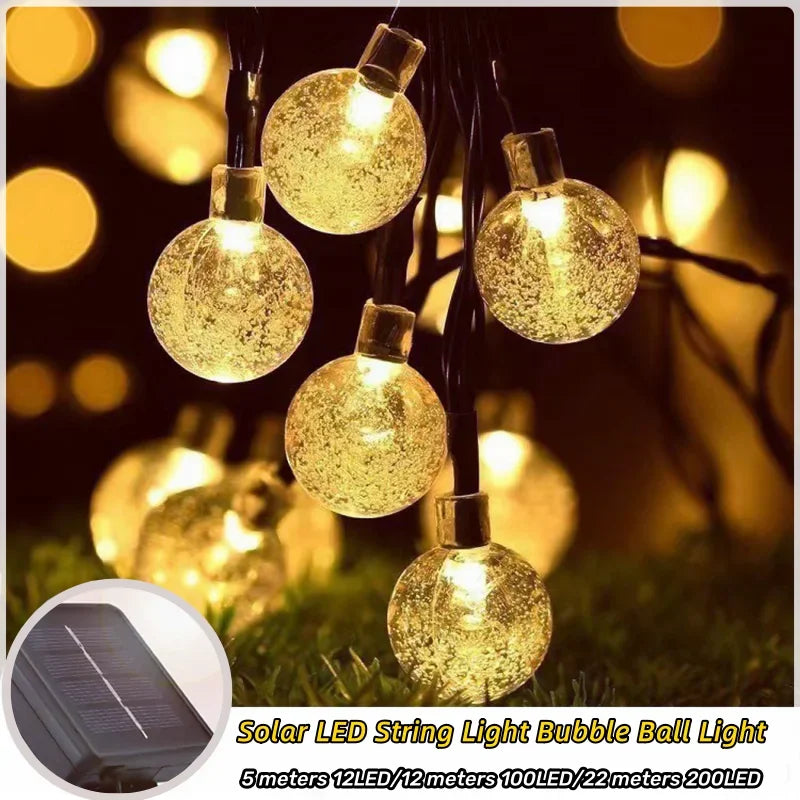 Solar LED String Bubble Ball Light
