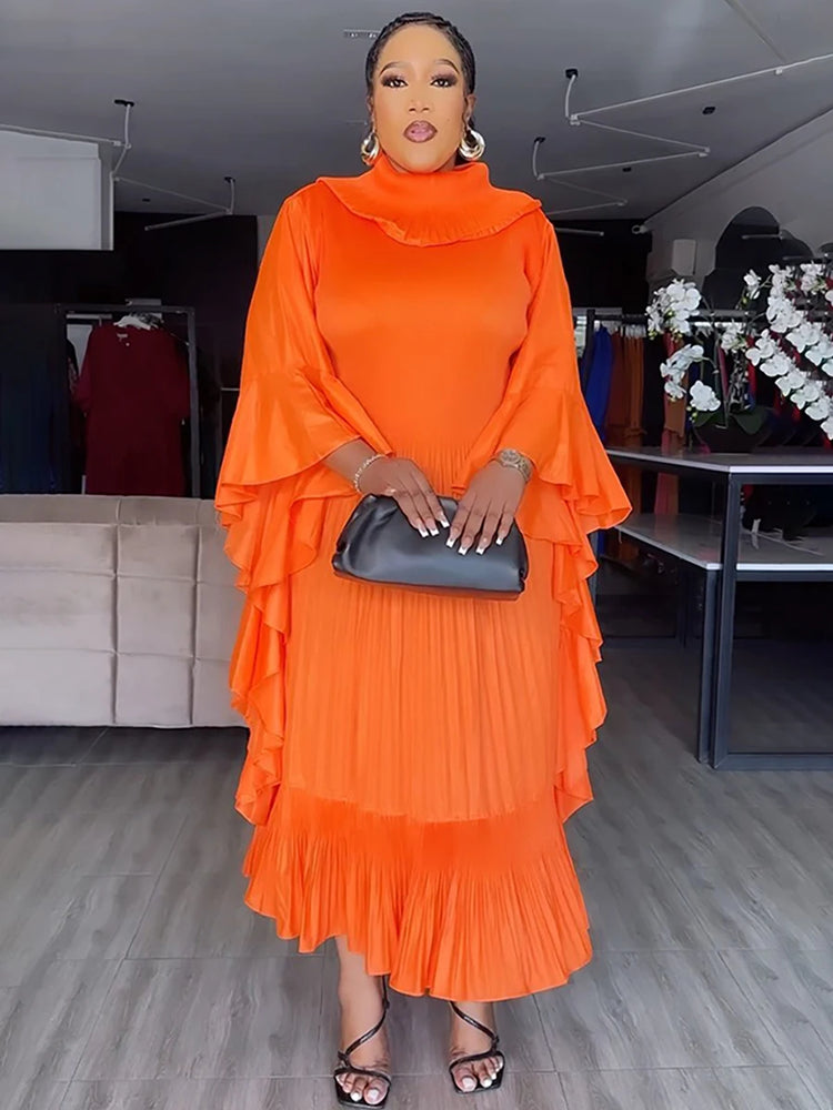 Ruffle Sleeves Loose Dress