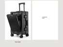 Aluminum Suitcase Front Opening Rolling Luggage