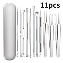 1/11Pcs Acne Pimples Blackhead Remover Clip Ultra-fine Tweezers