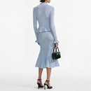 traf 2025 woman summer dress knitted ruffles corset elegant long skirt y2k New fashion high quality ruffle sleeves party dress
