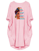 Plus Size Women Short Sleeve O-Neck Loose Dress