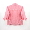 Women Denim Jacket Spring Autumn Short Coat Pink Jean Jackets Casual Tops Purple Yellow Purple Blue Loose Tops Lady Outerwear