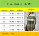 Chic Plus Size Dress: Elegant Stripes, Roll-Up Sleeves, Pockets - Comfortable & Casual Women's Dress