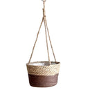 Garden Hanging Planter Macrame Plant Storage Basket Jute Rope Woven Indoor Outdoor Flower Pot Holder Plant Hangers Home Decor