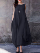 Women's Long Loose Sleeveless Dress