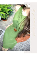 Ramie Linen Slip Dress 2025 Summer Women Sleeveless Maxi Dress Organic Minimalist Aesthetic Waist Defined Sustainable ResortWear