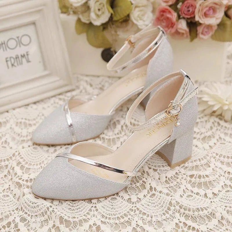 Summer Black High-heeled Shoes