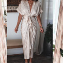 Women's Boho Print Turn-down Collar Dress