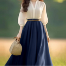 Women's V-Neck Half Sleeve Dress