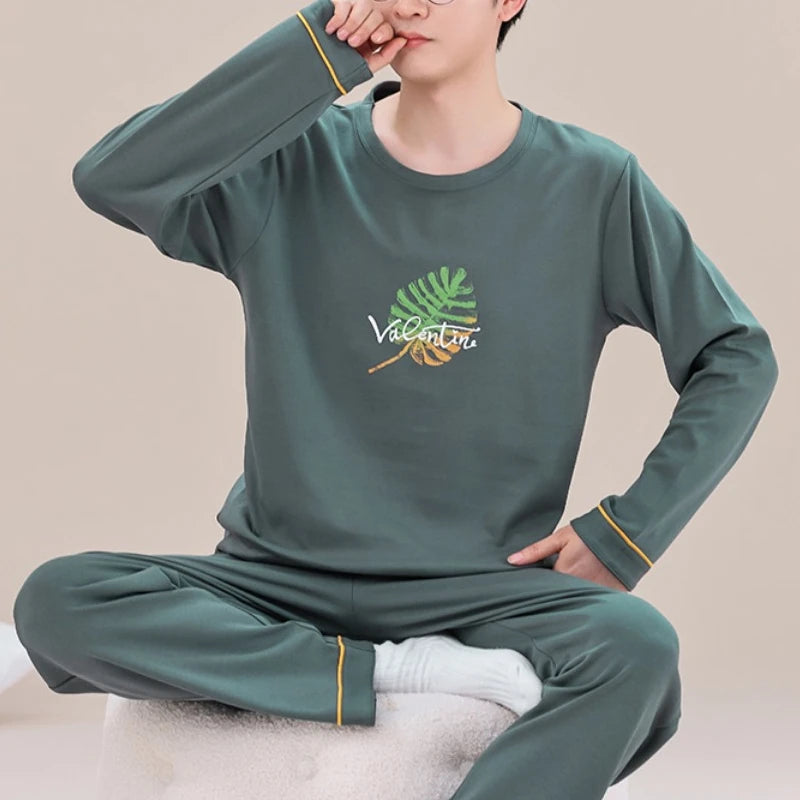 Autumn Plus 5XL Knitted Men's Sleepwear
