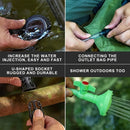 5-gallon solar-heated camping shower bag
