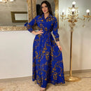 Digital Printed Single Breasted Long Dress Spring Autumn Women New Fashionable Women's Casual Long Sleeved Shirt Collar Dress
