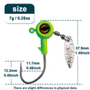 Fishing Jig Head Hooks with Spinner