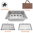 Portable Camping Folding Removable Wood Table Gas Stove