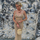 Women's backless spaghetti strap dress