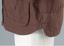 Fashion Single-breasted Solid Color Jackets Tops Female Spring All-match Loose Casual Long Sleeve Pockets Coats Women's Clothing