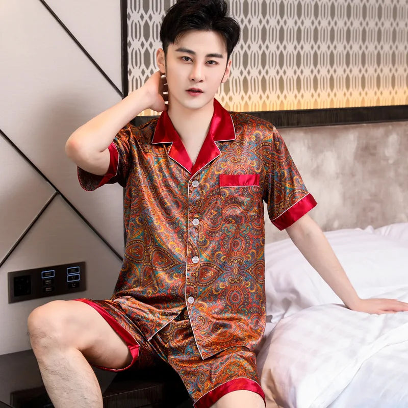 New Men Long Sleeve Short Sleeve Sleepwear