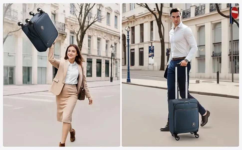15 Inch Rolling Trolley Suitcase